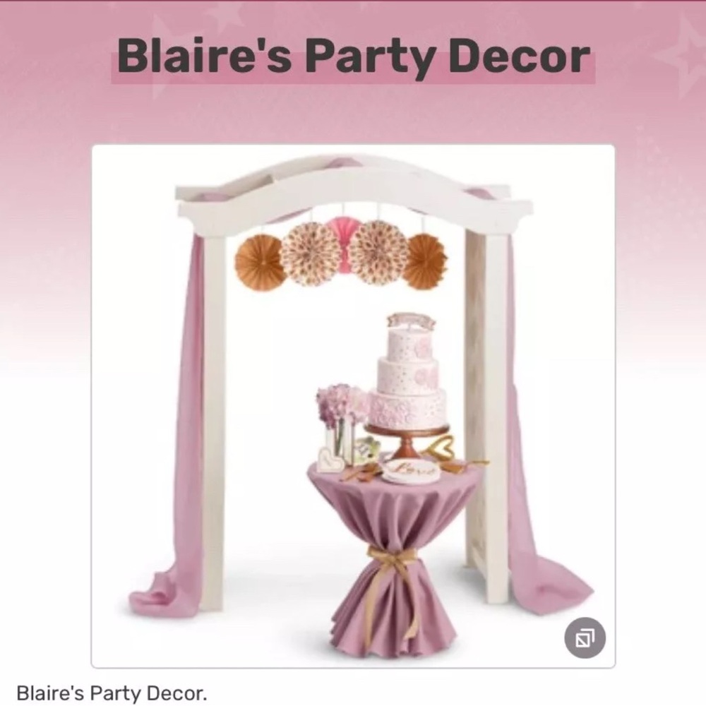 🚫 SOLD Blaire’s Party Decor - American Girl